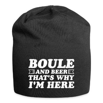 Boule and beer That's why I'm here Bouler alcohol - Jersey Beanie - black - Front