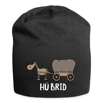 Hübrid - Jersey-Beanie - Schwarz - Vorne