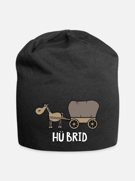Hübrid - Jersey-Beanie - Schwarz