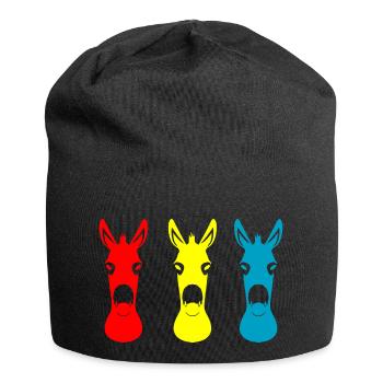Donkey Esel - Jersey-Beanie - Schwarz - Vorne