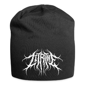 "Zitrone" Black Metal Band Logo Style Schriftzug - Jersey-Beanie - Schwarz - Vorne