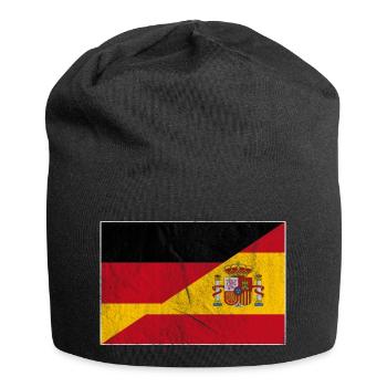 Allemagne Espagne Drapeau - Bonnet en jersey - noir - Devant