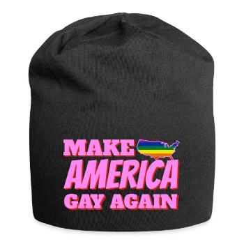 pride america queer schwul lesbisch liebe USA US - Jersey-Beanie - Schwarz - Vorne