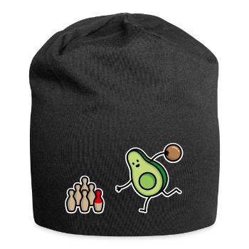 Lustige Avocado Bowling, Bowler, kegeln, Kegler - Jersey-Beanie - Schwarz - Vorne