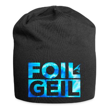 Wing Foiling Surf Surfing Surfer Foil Geil - Jersey-Beanie - Schwarz - Vorne
