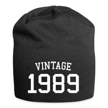 Jahrgang 1989 35. Geburtstag Männer Frauen 35 Jahre alt - Jersey-Beanie - Schwarz - Vorne