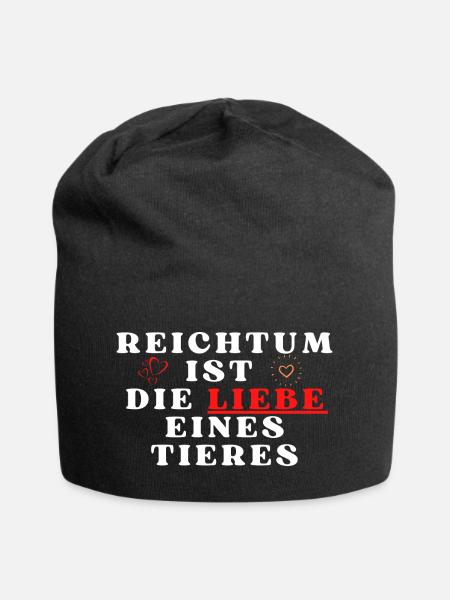 Ein Herz für Tiere Tierliebe - Jersey-Beanie - Schwarz
