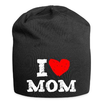 I love mom funny gift for daughter father husband - Bonnet en jersey - noir - Devant