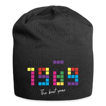 1989 Das beste Jahr - Jubiläum - Jersey-Beanie - Schwarz - Vorne
