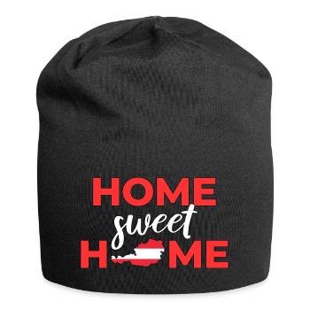 Autriche home sweet home Autriche rouge blanc rouge rouge - Bonnet en jersey - noir - Devant