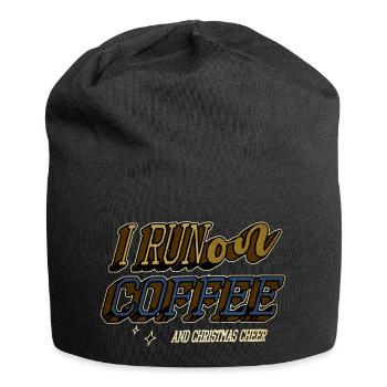 funny couples happy animal cool bedroom beard - Jersey Beanie - black - Front