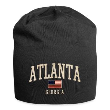T-shirt rétro du drapeau Atlanta Georgia - Bonnet en jersey - noir - Devant