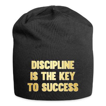 Discipline is the key to success - Bonnet en jersey - noir - Devant
