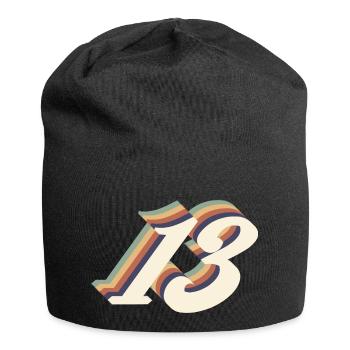 Jahrgang zum 13-jährigen Jubiläum - Jersey-Beanie - Schwarz - Vorne