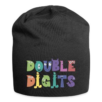 Cadeau de 10e anniversaire, 10 ans, pour garçons et filles - Bonnet en jersey - noir - Devant