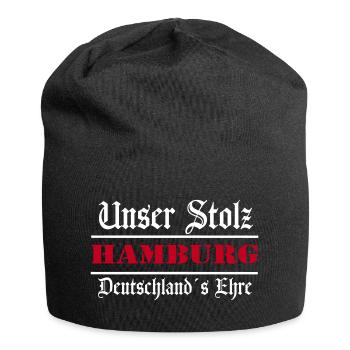 Hamburg , Tradition , Stolz und Ehre Hamburg (25) - Jersey-Beanie - Schwarz - Vorne