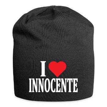 t-shirt J’adore Innocente idée cadeau t-shirt - Bonnet en jersey - noir - Devant