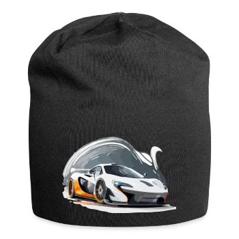 Der Sportwagen - Jersey-Beanie - Schwarz - Vorne