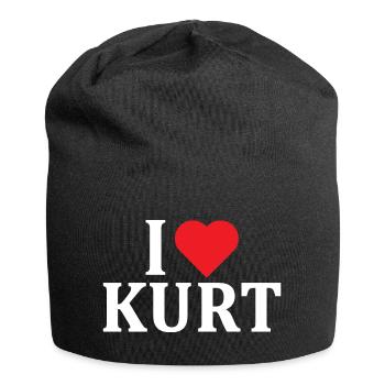 name t-shirt I love Kurt t-shirt gift idea - Jersey Beanie - black - Front