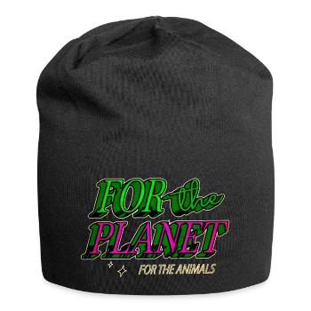 birthday space ship art gift idea believe quote - Jersey Beanie - black - Front