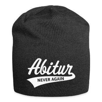 Abitur – Never Again (Abiturient / Abi / White) - Jersey-Beanie - Anthrazit - Vorne