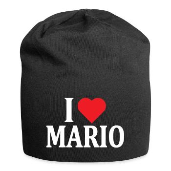 t-shirt J’aime Mario t-shirt idée cadeau - Bonnet en jersey - noir - Devant