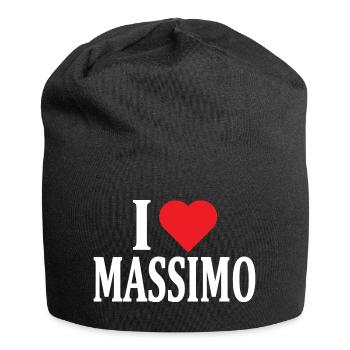 I love Massimo t-shirt gift idea t-shirt - Jersey Beanie - black - Front
