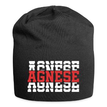 t-shirt Agnese t-shirt idée cadeau texte empilé - Bonnet en jersey - noir - Devant