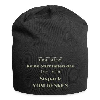 Funny Saying Six Pack - Jersey Beanie - black - Front