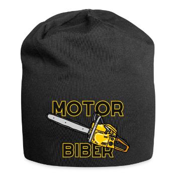 Chainsaw Chainsaw Forestry Worker Beaver - Jersey Beanie - black - Front