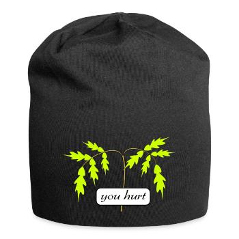 vous avez mal - Bonnet en jersey - noir - Devant