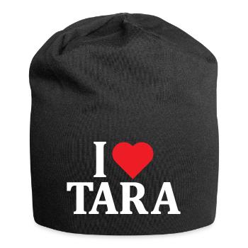 t-shirt J’aime Tara t-shirt idée cadeau - Bonnet en jersey - noir - Devant