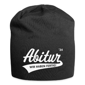 Abitur 2024 – Wir Haben Fertig! (Schule / White) - Jersey-Beanie - Schwarz - Vorne