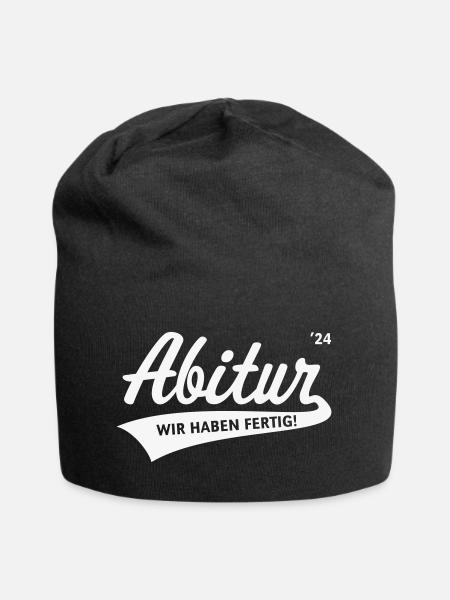 Abitur 2024 – Wir Haben Fertig! (Schule / White) - Jersey-Beanie - Schwarz
