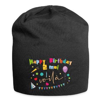 Geburtstag - Happy Birthday To Moi - Jersey-Beanie - Schwarz - Vorne