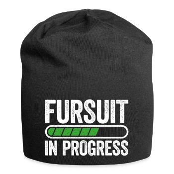 Fursuit in the works – Soon the time has come! - Jersey Beanie - black - Front