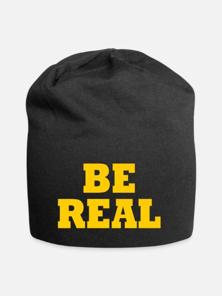 Be real - Jersey-Beanie - Schwarz