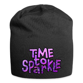 Time to Sparkle Text Art - Jersey Beanie - black - Front