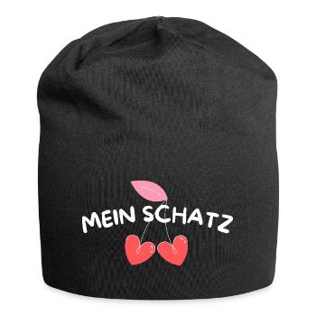 Mein Schatz Ich liebe Dich Lieblingsmensch - Jersey-Beanie - Schwarz - Vorne