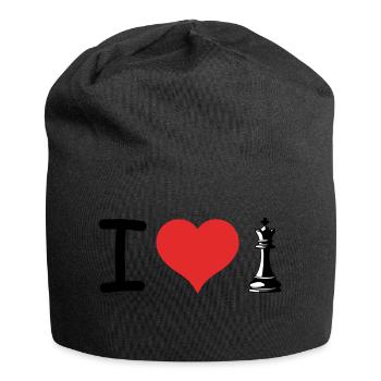 I love Chess - Relatable Sports Sticker - Jersey Beanie - black - Front