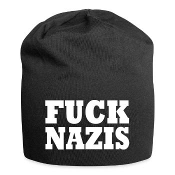 Fuck nazis - Jersey-Beanie - Schwarz - Vorne
