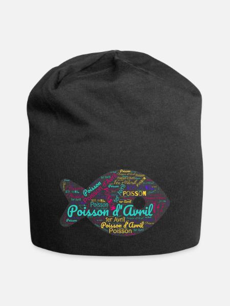 FISCH. SARDINE. APRILSCHERZ. JAHRESTAG - Jersey-Beanie - Schwarz