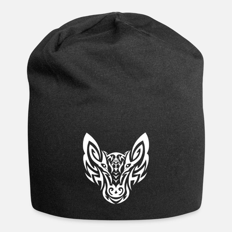 Wolf Weiß - Jersey-Beanie - Schwarz