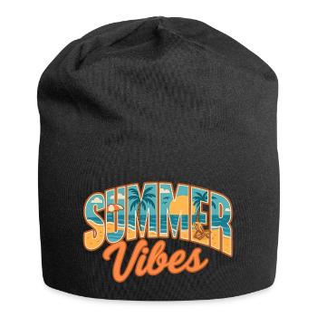 Holidays by the sea | Summer Atmosphere | Shell - Jersey Beanie - black - Front