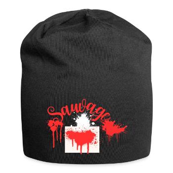 SAUVAGE - Bonnet en jersey - noir - Devant
