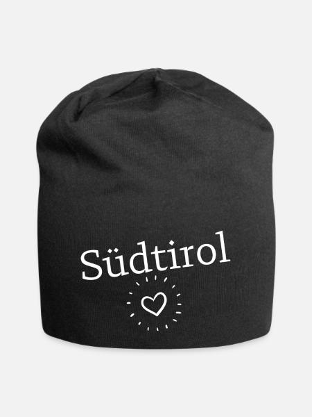 Südtirol - Jersey-Beanie - Schwarz