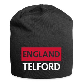 English pennants with Telford text - Jersey Beanie - black - Front