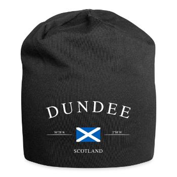 Dundee, Écosse – Souvenir et cadeau des Fêtes - Bonnet en jersey - noir - Devant