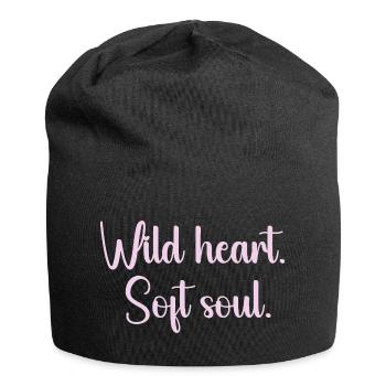 Wild Heart Gentle Soul - Jersey Beanie - black - Front