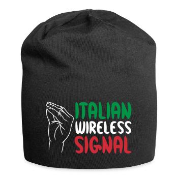 Italian Wireless Signal Italien Italiener WLAN - Jersey-Beanie - Schwarz - Vorne